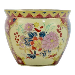 Chinoiserie Moriage Ceramic Catchall For Sale