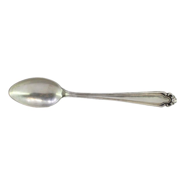 Silver Rice and Serving Spoon with Grooves and Reliefs Handle For Sale