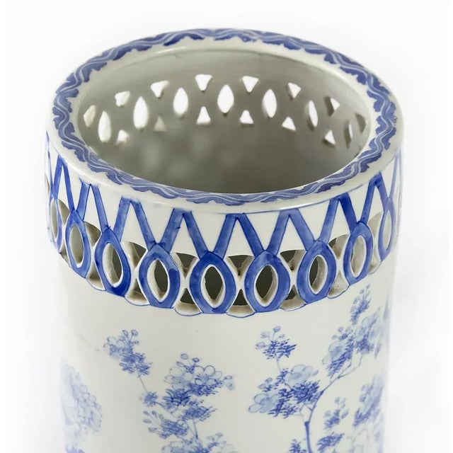 Chinese Hand Painted Ceramic Umbrella Stand For Sale - Image 3 of 6