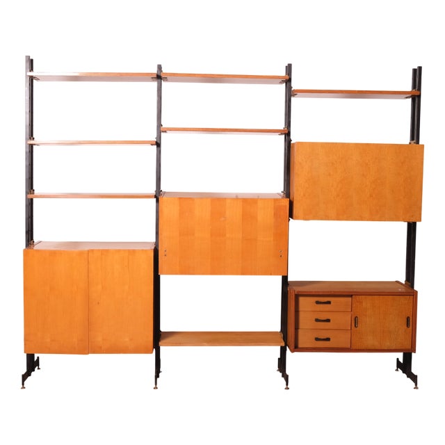 Vintage Freestanding Bookcase, Italy, 1960s For Sale