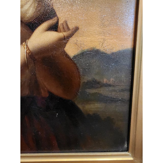 Early 19th Century Antique Oil on Copper Painting, "The Daughter of Jephta Haal" For Sale - Image 5 of 11