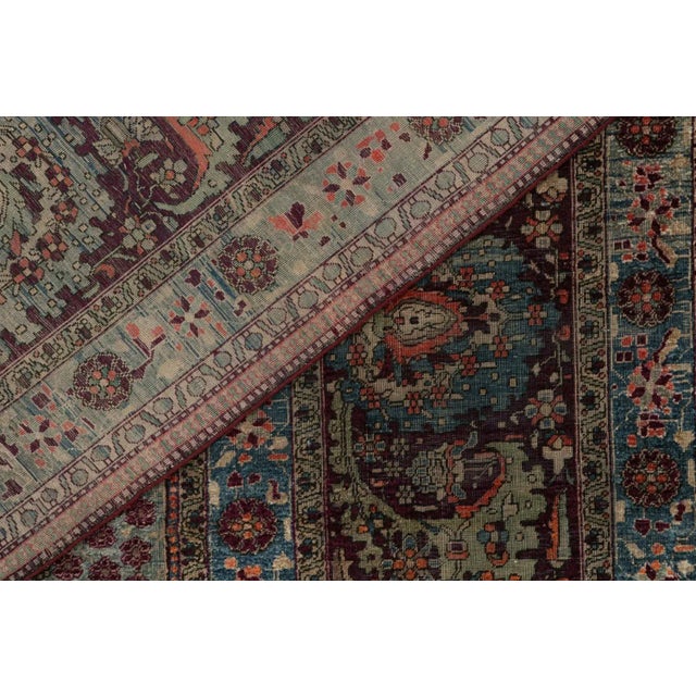 Textile Late 18th Century Antique Persian Mohtashem Kashan Rug With Floral Medallions, From Rug & Kilim For Sale - Image 7 of 8