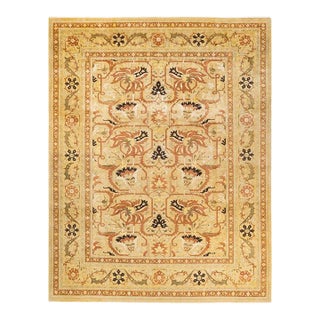 Mogul, One-of-a-Kind Hand-Knotted Area Rug in Yellow, 9' 0" x 11' 7" For Sale