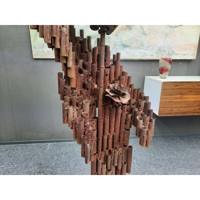 1970s Brutalist and Decorative Iron Art Sculpture, 1970s For Sale - Image 5 of 13