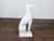 Ceramic Midcentury Italian White Porcelain Sculpture of a Calm, Sitting Greyhound For Sale - Image 7 of 12