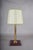Mid-Century Modern Brass Table Lamp with Leather Base in the style of Jacques Adnet, 1960s For Sale - Image 3 of 11