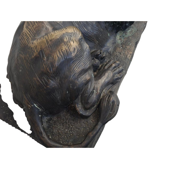 Monumental Bronze Lions, 1980, Set of 2 For Sale - Image 9 of 18