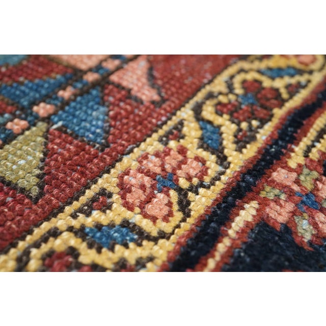 1900 - 1909 Antique Hand Made Heriz Persian Rug For Sale - Image 5 of 12