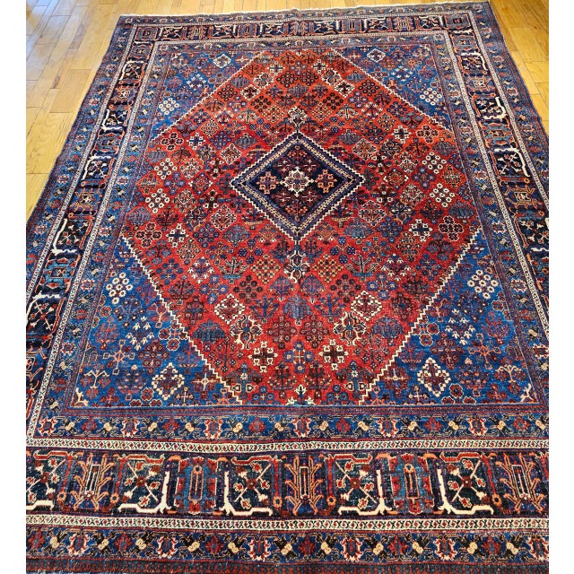 Vintage Persian Joshegan Kashan Rug, Hand-Knotted Wool, Weeping Willow Pattern,11x14 For Sale In Chicago - Image 6 of 14