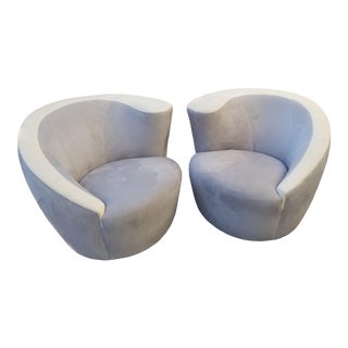 Vladimir Kagan Nautilus Swivel by Wieman / Pair For Sale