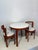 Italian Red Lacquered Wooden Breakfast Table and Chairs by Gianfranco Frattini, 1975, Set of 5 For Sale - Image 16 of 16