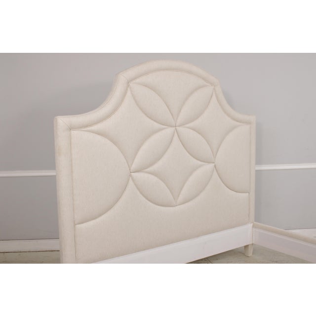 King Size Custom Upholstered Modern Bed For Sale - Image 4 of 15
