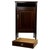 A refined early 20th-century English cabinet, finely crafted from mahogany and distinguished by elegant satinwood and...