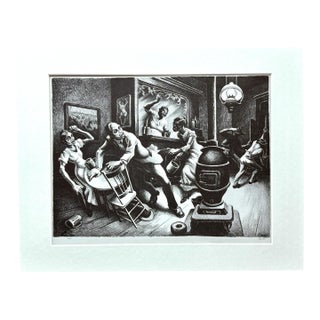 Vintage 1939 Print in 11x14 Mat: Thomas Hart Benton, "Frankie and Johnny" For Sale