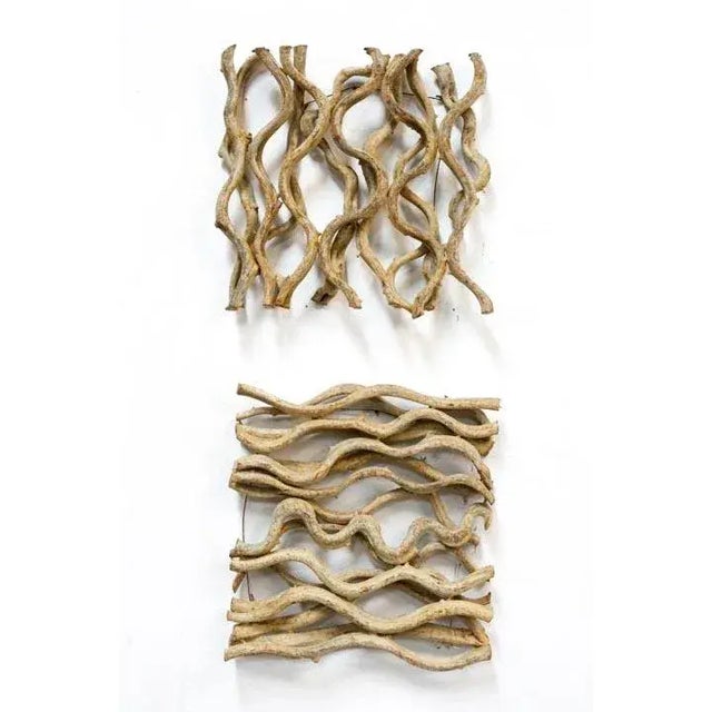 Wood Large Vine Square Grouping - Wall Art Set of 4 For Sale - Image 7 of 10