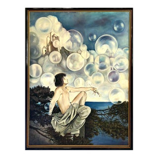 A Signed Large-Scale Homage to Maxfield Parrish’s “Air Castles” by H. Nady For Sale