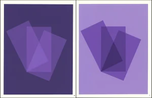 Josef Albers 1963 "Interaction of Color" Folder X-1 Left and Right Side Silkscreen Prints