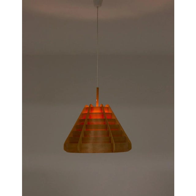 Wood Scandinavian Pendant Lamps in Pine by Hans-Agne Jakobsson for Ellysett, 1960s, Set of 2 For Sale - Image 7 of 9
