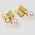 Guy Laroche Gilt Metal Butterfly Clip Earrings with Pink Pearl - 2 Pieces For Sale - Image 4 of 6