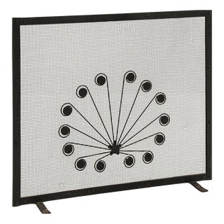 Fire Screen in Metal by Gunnar Ander, 1960s For Sale