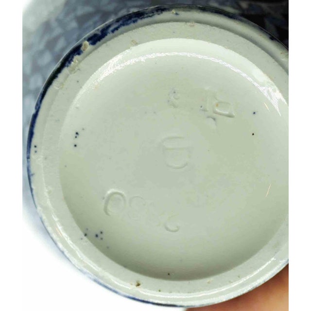 Ceramic Blue Vase by Franz Anton Mehlem, 19th Century For Sale - Image 6 of 7