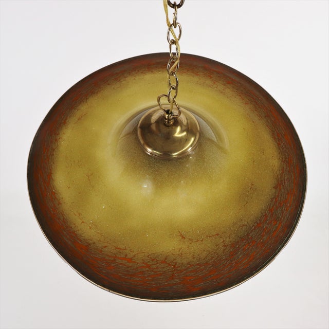 1960s Mid-Century Modern Flared Calcedonio Murano Glass Pendant Light, 1960s For Sale - Image 16 of 16