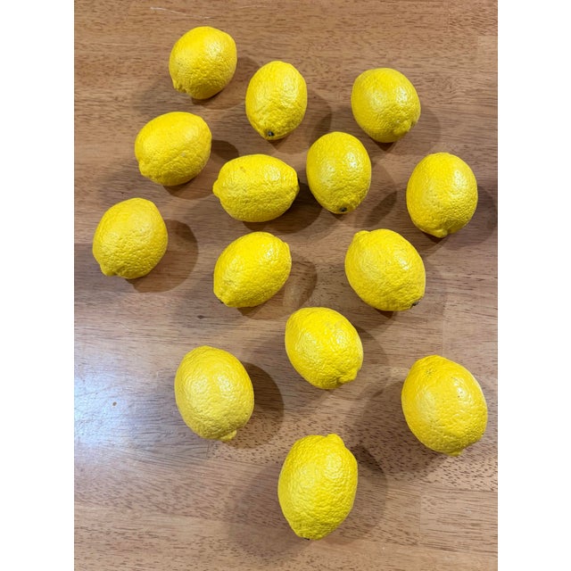Hollywood Regency 14 Vintage Italian Large Stone Shapes Lemons For Sale - Image 4 of 7