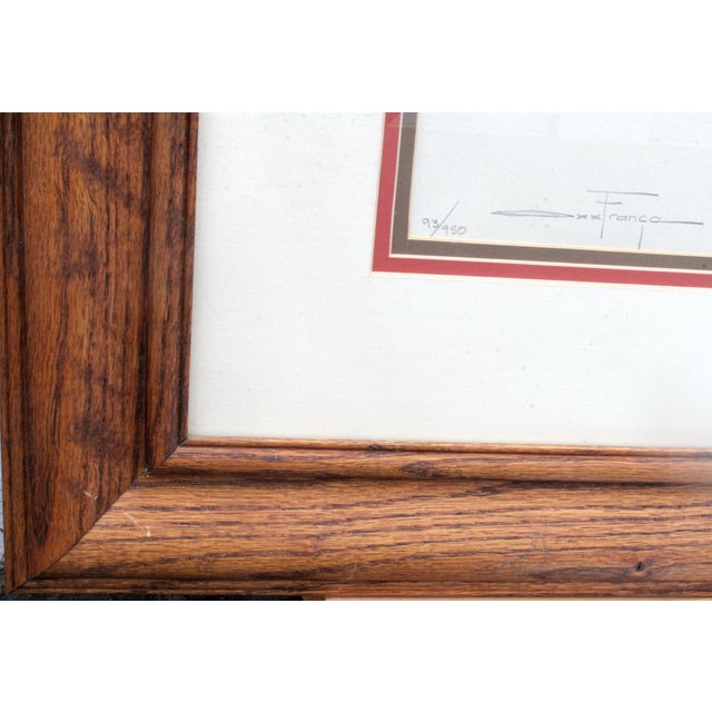 Ozz França Signed "Sitting Bull" 1986 Lithograph Portraiture 33/950 – Custom Oak Frame For Sale - Image 13 of 16