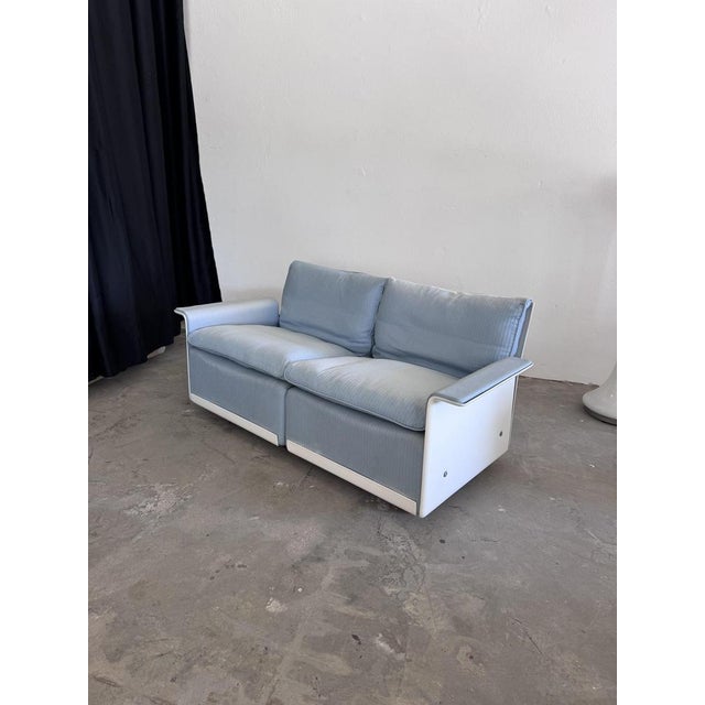 Blue 620 Two-Seater Sofa by Dieter Rams for Vitsoe, 1970s For Sale - Image 8 of 18
