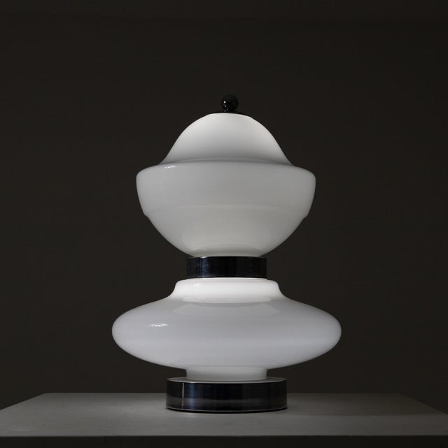 Space Age Chrome and Glass Lamp, 1960s For Sale - Image 11 of 11