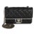 26P Black White Quilted Lambskin Resin CC Flap Wallet On Chain For Sale