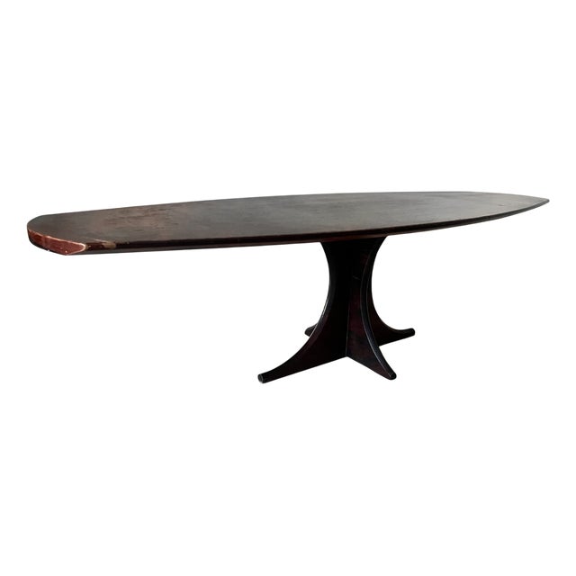 Vintage Dark Wood Coffee Table, 1950s For Sale