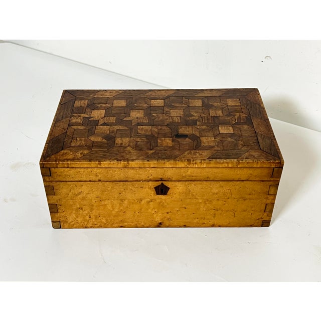 18th Century Inlaid Marquetry Document Box For Sale - Image 4 of 11