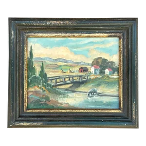 Vintage Boho Original Oil Painting Signed James Augustus McLean