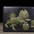 Late 20th Century Black Zitan Wood Box Inlaid With Jade Lion Motif For Sale - Image 5 of 9