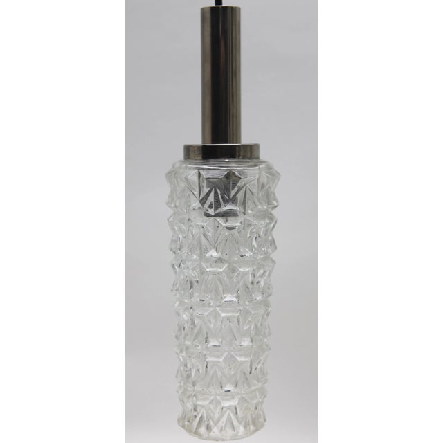 Mid-Century Chrome Pendant with Three Lamps For Sale - Image 9 of 13