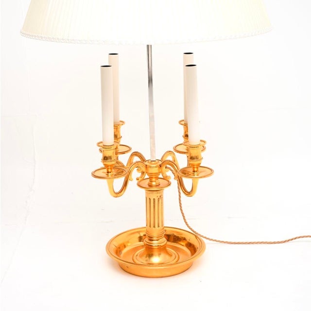 Metal French Brass Bouillotte Table Lamps, 1960, Set of 2 For Sale - Image 7 of 11