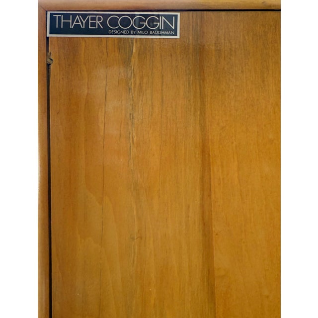 1970s 1970’s Pair of Thayer Coggin - Lacquered Birdseye Maple Nightstands For Sale - Image 5 of 9