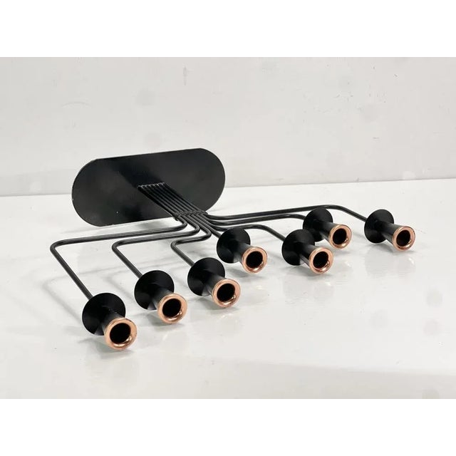 1960s Mid-Century Modern Candleholder in Copper and Metal by Gunnar Ander for Ystad-Metall, 1960s For Sale - Image 5 of 8