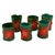 Napkin Rings Holders Hand-painted and hand-carved Floral Green Tropical Theme Set of 6. Charming set of six vintage-...