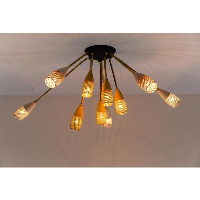 Sputnik Ceiling Lamp in the style of Arteluce, Italy, 1950s For Sale - Image 17 of 18
