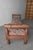 Wood Chhunky Antique French European Bench in Floral Tapestry For Sale - Image 7 of 10