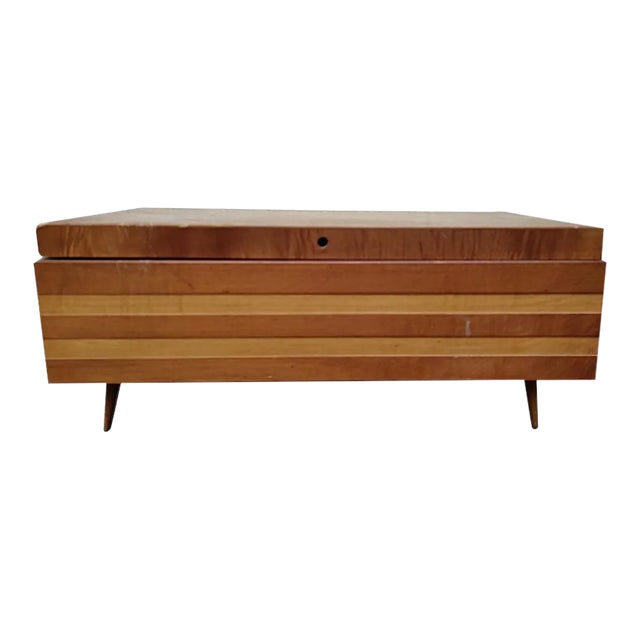 Vintage Wooden Sewing Chest, 1970s For Sale