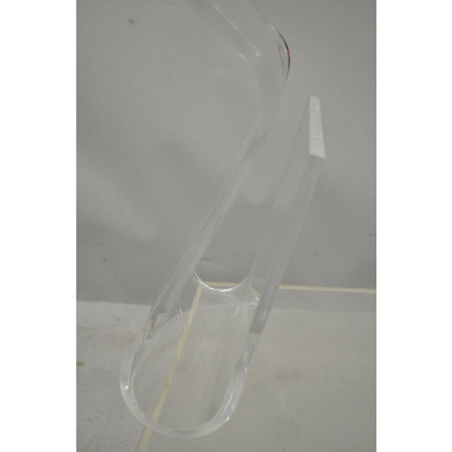 Umbra Shift Lucite Acrylic Magino Stool Magazine Rack Side Table by
