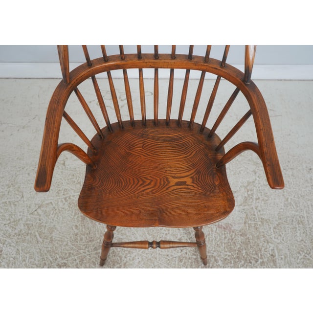 Set of 4 English Windsor Style Swivel Bar Stools For Sale - Image 10 of 18