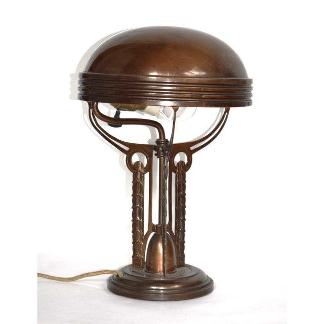 Gold Art Nouveau Table Lamp, 1950s For Sale - Image 8 of 9