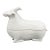 Vintage Mottahedeh White Ram Butter Dish/ Trinket Dish For Sale