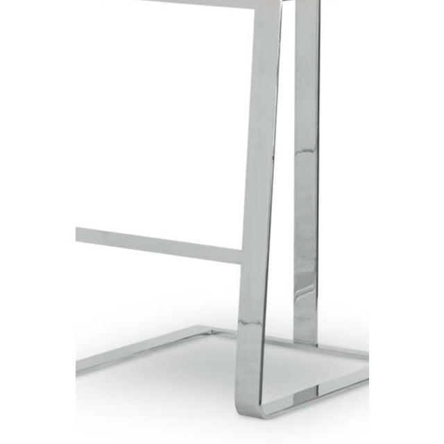 Contemporary Century Furniture Stainless Steel Bar Stools - Set of 4 For Sale In Charlotte - Image 6 of 10