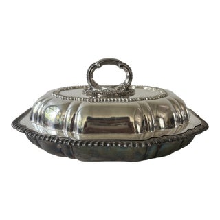 Vintage Silverplated Serving Dish With Lid-2 Pieces For Sale