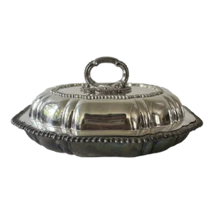 Vintage Silverplated Serving Dish With Lid-2 Pieces